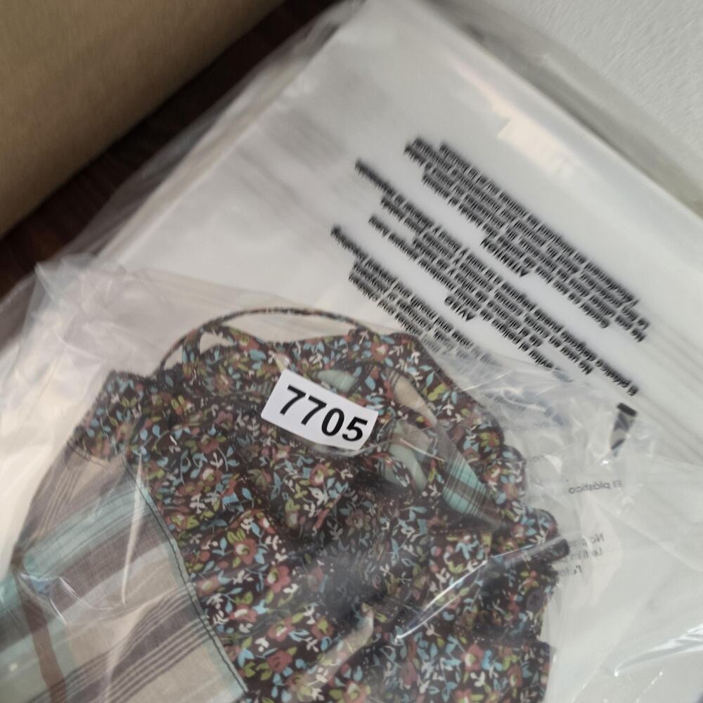 Y2K Mossimo Tank Top Small Multicolor Plaid Ruffle Babydoll Cami TVD Bella Swan - Picture 7 of 7